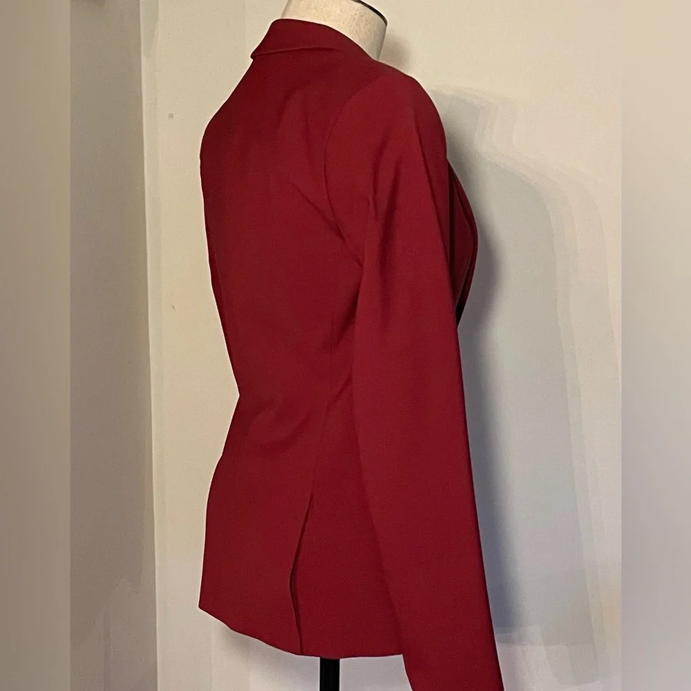 Theory Gabrielle Flame Red Women's Blazer Size: 00 - Picture 4 of 9